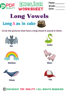 Identify the long vowel sounds A