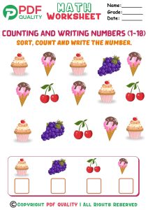 Counting and writing numbers 1 to 10(d)