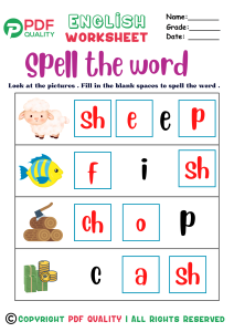 Spell phonetically with digraphs (a) ans