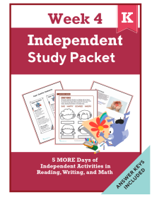 independent-study-packet-kindergarten-week-4